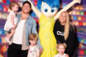 Joe Swash and Stacey Solomon and their kids got to meet Inside Out character Joy at the Pixar Party at the Disney Store