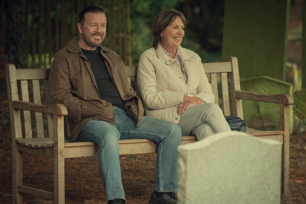 Ricky Gervais and Penelope Wilton in After Life Season 2 / Picture Credit: Netflix