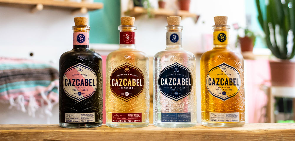 A range of different tequilas from Cazcabel