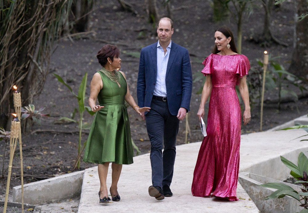 The Duke and Duchess of Cambridge arrive for a reception hosted by the Governor General of Belize Froyla Tzalam at the Mayan ruins at Cahal Pech. / Picture Credit: Jane Barlow/PA Wire/PA Images