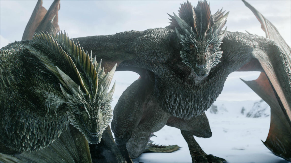 Rhaegal and Drogon, Daenerys Targaryen's dragons / Photo Credit: HBO