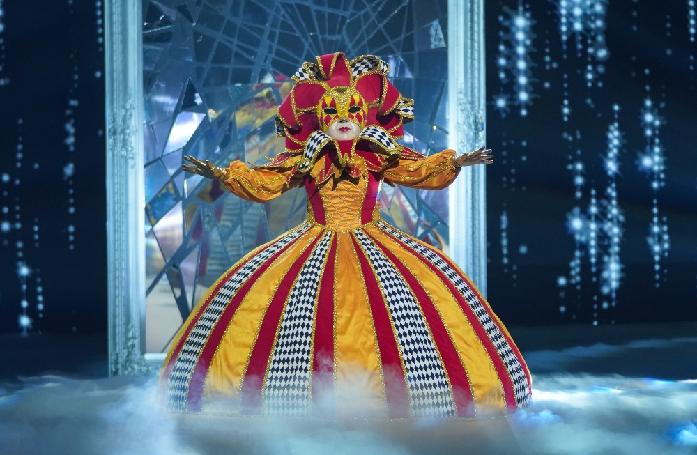 Harlequin in The Masked Singer UK Series 2 / Picture Credit: Bandicoot TV