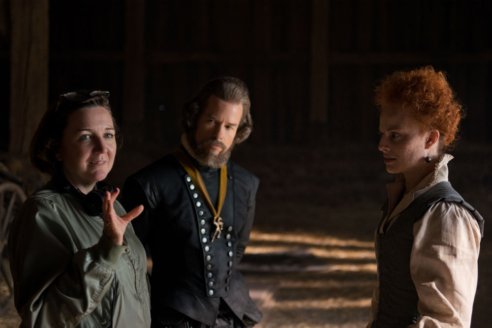 Josie Rourke works with the cast of Mary Queen of Scots