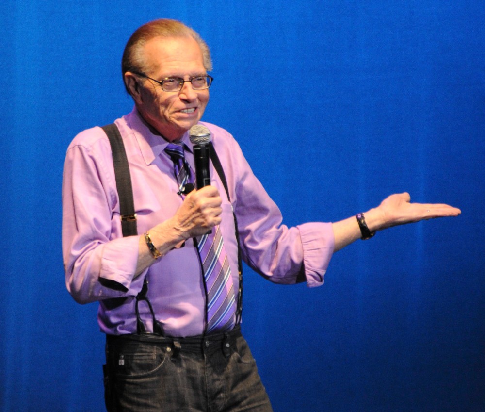 Larry King during a gig at Hard Rock Live in Hollywood, Florida on January 25th, 2012 / Picture Credit: Ron Elkman/SIPA USA/PA Images