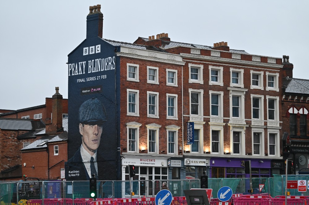 A mural was unveiled of Thomas Shelby, revealing the release date for the final series of Peaky Blinders / Picture Credit: Nick Robinson