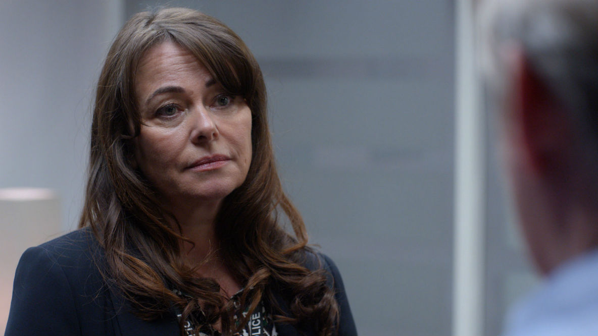 Polly Walker as Gill Bigelow / Photo Credit: BBC