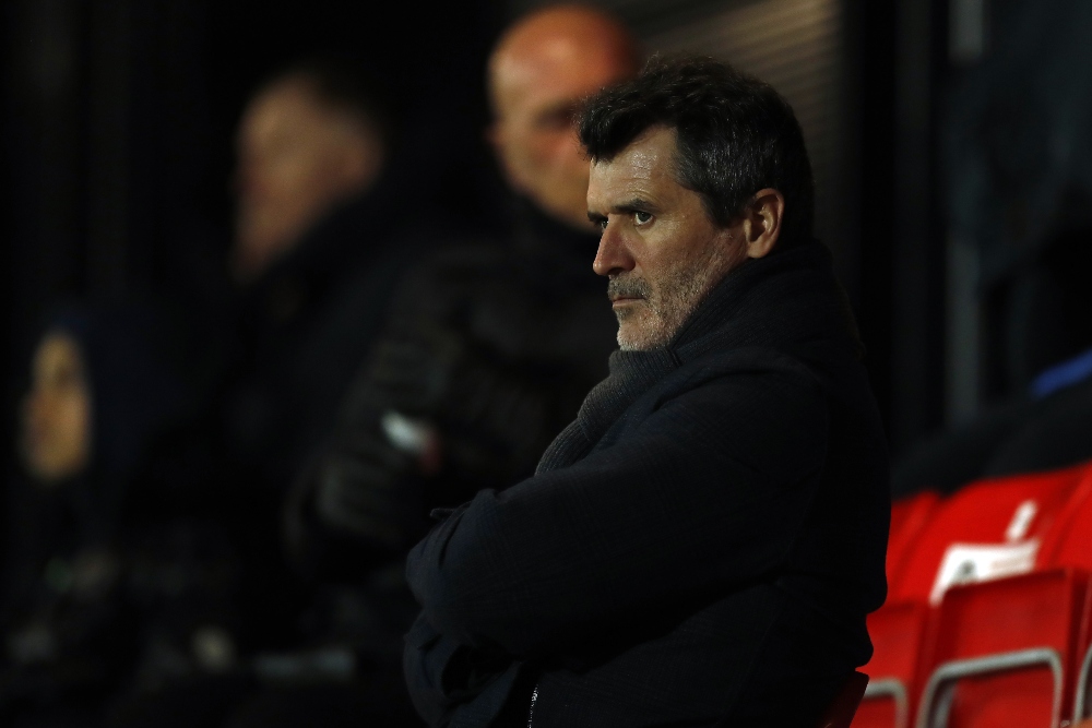 Roy Keane at the Sky Bet League 2 match between Salford City and Barrow / Picture Credit: MI News/NurPhoto/PA Images