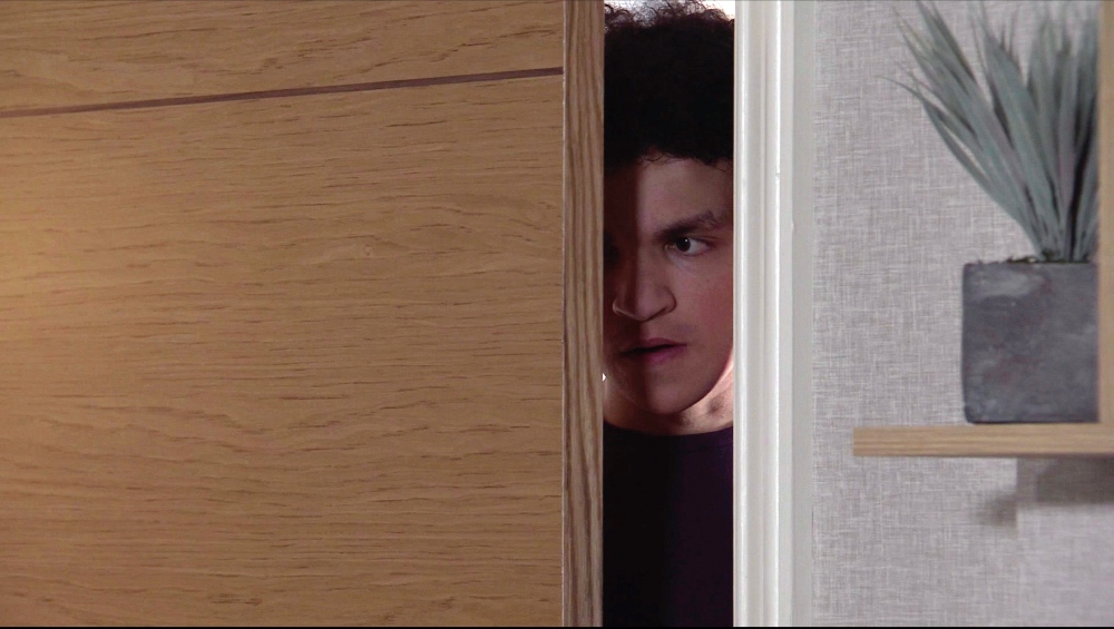 Simon sneaks out / Picture Credit: ITV