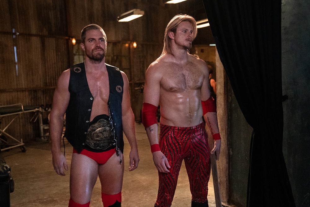 Stephen Amell stars opposite Alexander Ludwig as warring brothers Jack and Ace Spade in Heels / Picture Credit: Quantrell Colbert