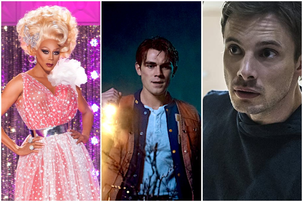 Drag Race and Riverdale are returning, with new series Damien starting, all in January 2021 / Picture Credit: BBC/The CW/FOX
