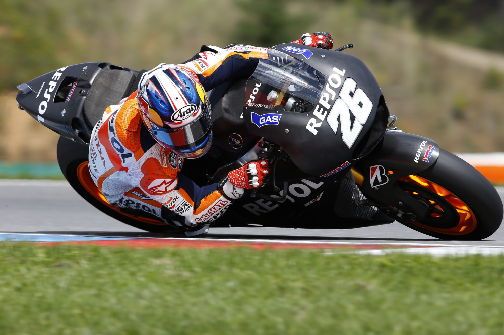 Dani Pedrosa set his fastest time of the day on the new machine.