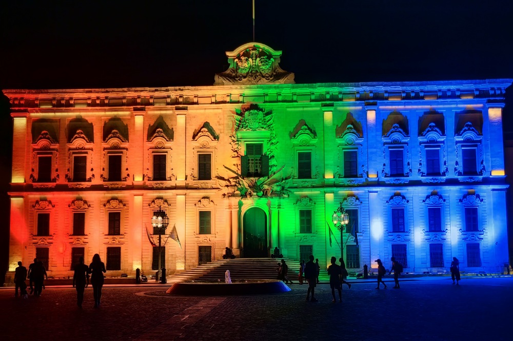 Rainbows lit up the city of Valletta in honour of the EuroPride 2023 Festival in September (Image credit: Aurora Nova)
