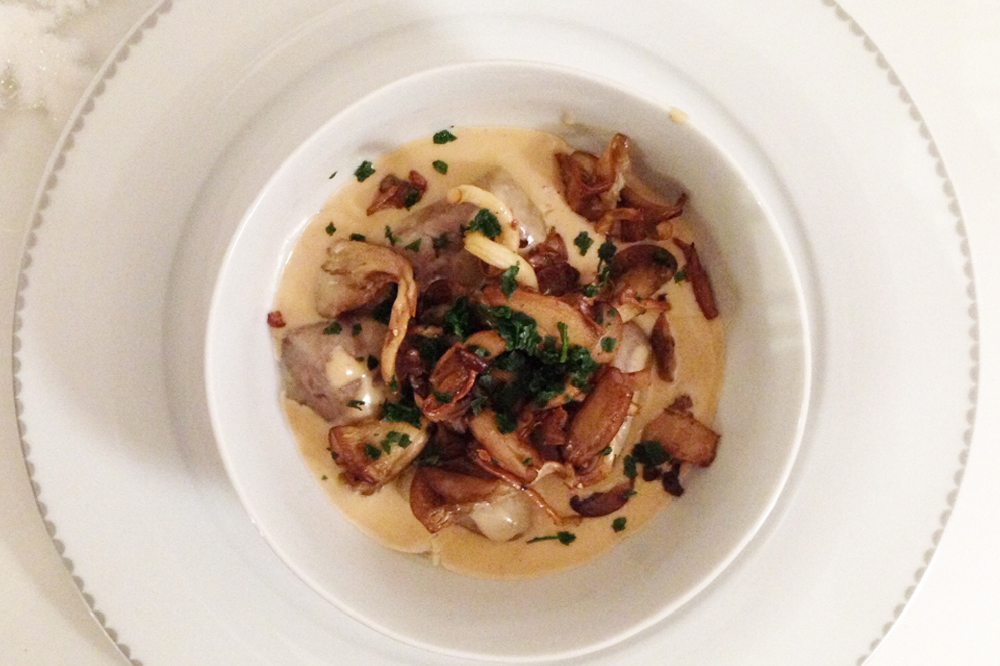 Handmade Chestnut Gnocchi With Mushrooms