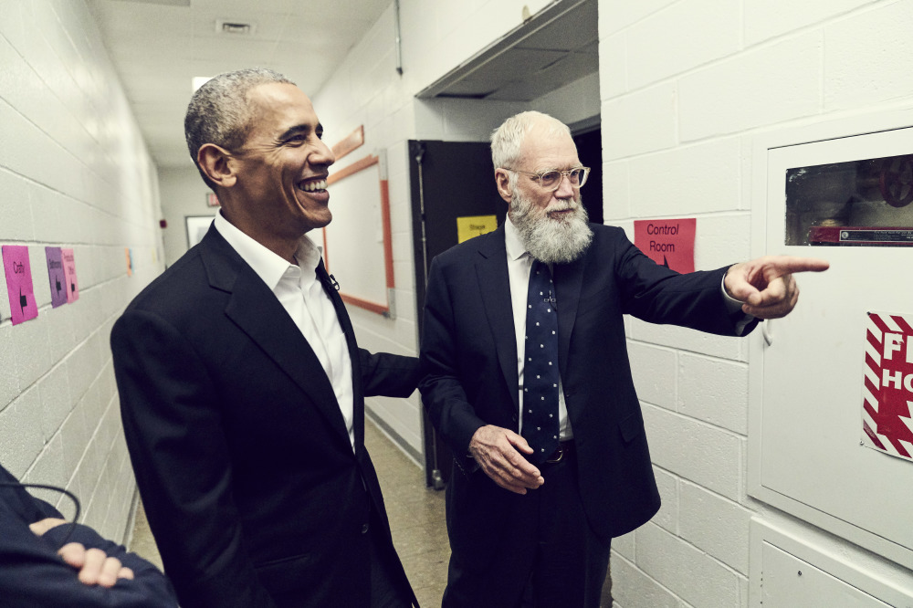 Barack Obama is Letterman's first guest on the Netflix original series