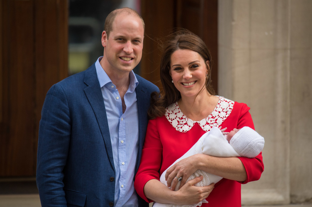 The Duke and Duchess of Cambridge leave the Lindo Wing with the newborn Prince Louis. Photo: PA
