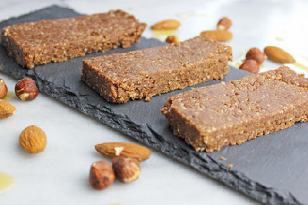 Raw Cacao Protein Bars (makes 12)