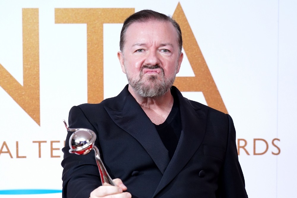 Ricky Gervais at the NTAs 2021 / Photo credit: Ian West/PA Images