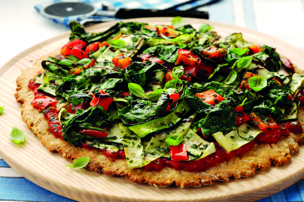 Vegetable & Salsa Verde Scone Pizza