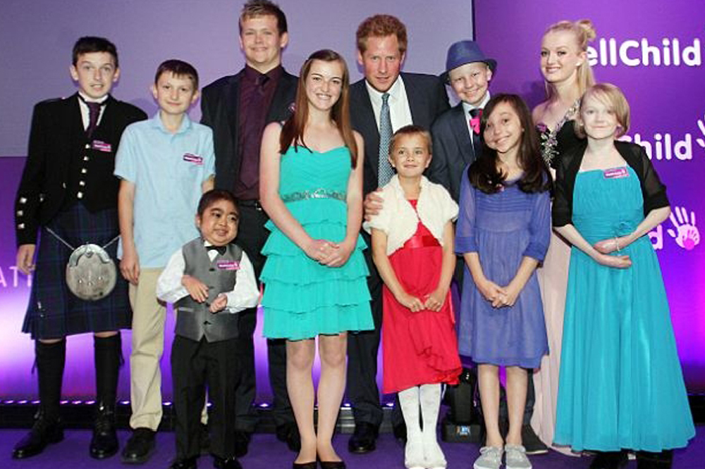 Nikki (purple dress) was awarded a WellChild Award by Prince Harry