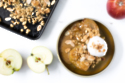 Baked Apples with Miso Butterscotch with Almond Crumble