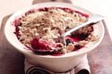 Blackberry and apple oat crumble