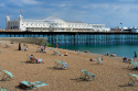 Brighton Beach in the summer