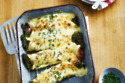 Cheesy Crepes With Broccoli And Ham