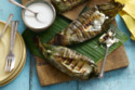 Grilled Sweet Sticky Rice And Banana Parcels