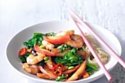 Hot and sour apple and prawn stir fry