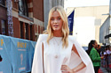 Laura Whitmore looked chic in her cape sleeve dress