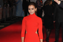 Lily Collins looks sleek in her red dress