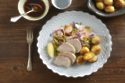 Roasties With A Quick Roast Pork And Asian Slaw