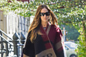 Sarah Jessica Parker looks chic in her Burberry cape