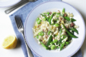 Beetroot & pea risotto