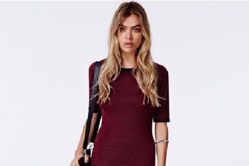 Missguided Carolina Binded Bodycon Dress in Oxblood - Your Must-Have