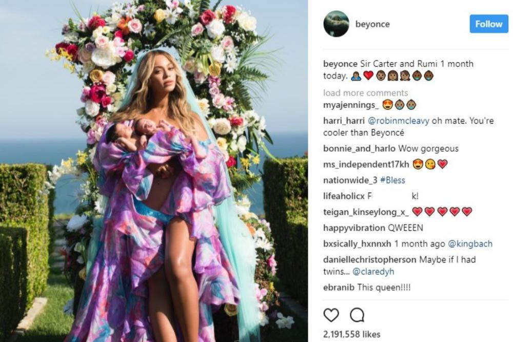 Beyonce with Sir Carter and Rumi