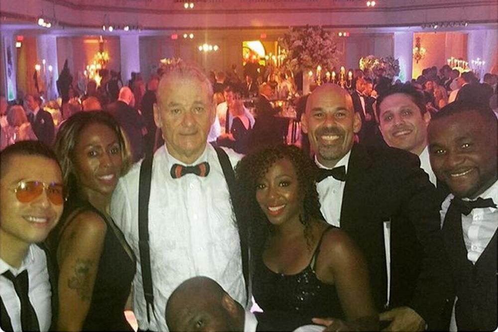 Bill Murray and the wedding band (c) Instagram