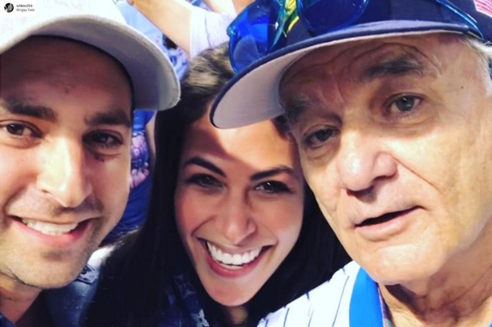 Bill Murray with father-to-be Robbie Schloss on Instagram