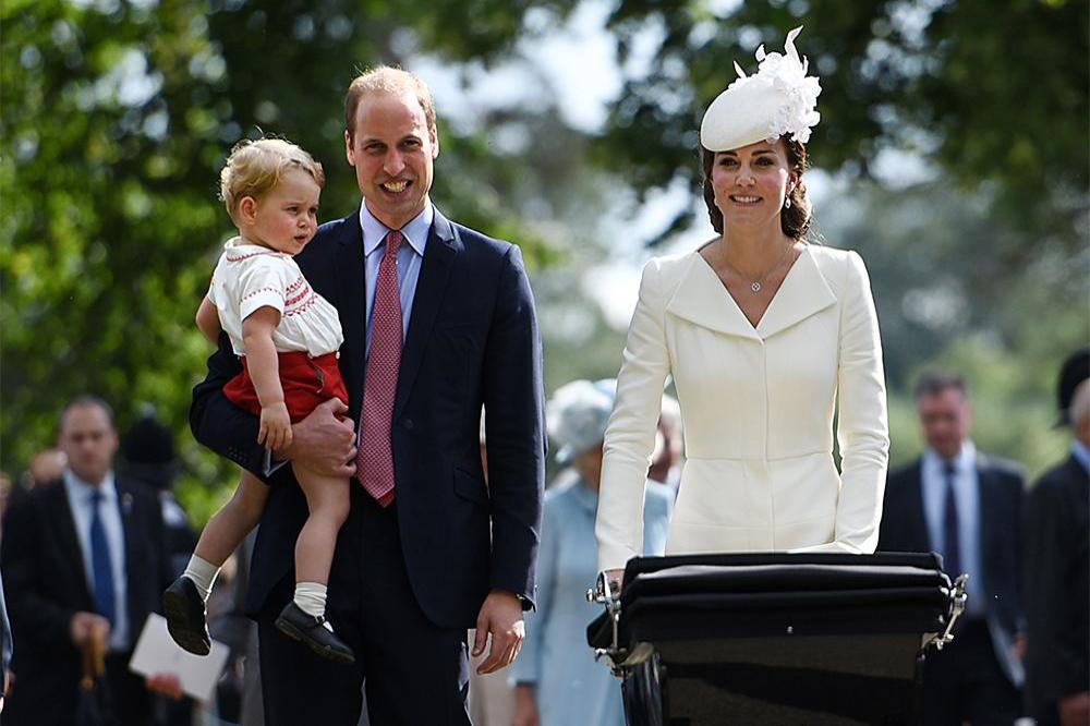 Britain's Prince George, Duke and Duchess of Cambridge 