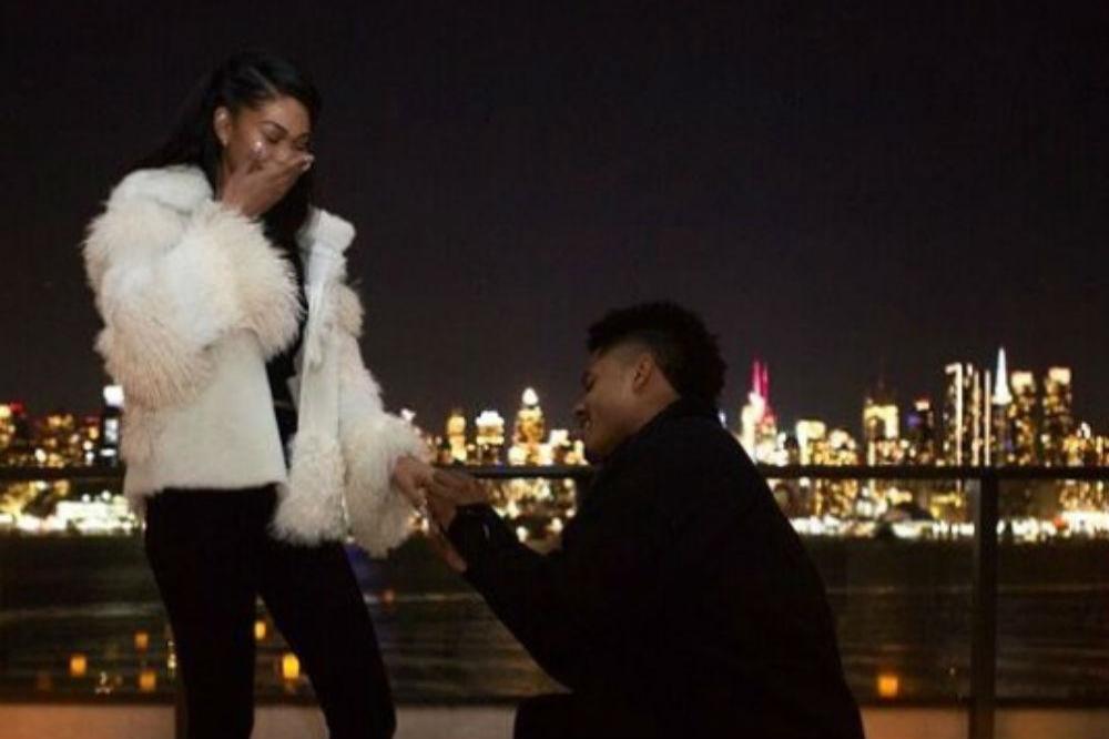 Chanel Iman and Sterling Shepard (c) Instagram