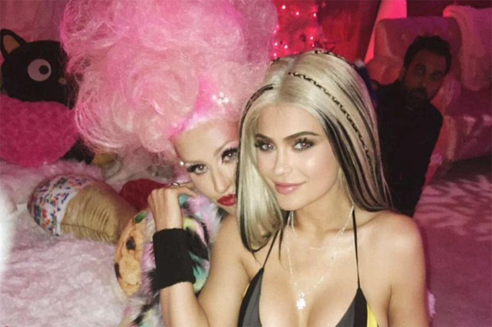 Christina Aguilera and Kylie Jenner (c) Snapchat