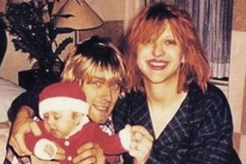 Courtney Love, Kurt Cobain and Frances Bean 