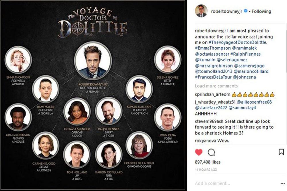 Doctor Dolittle cast (c) Instagram