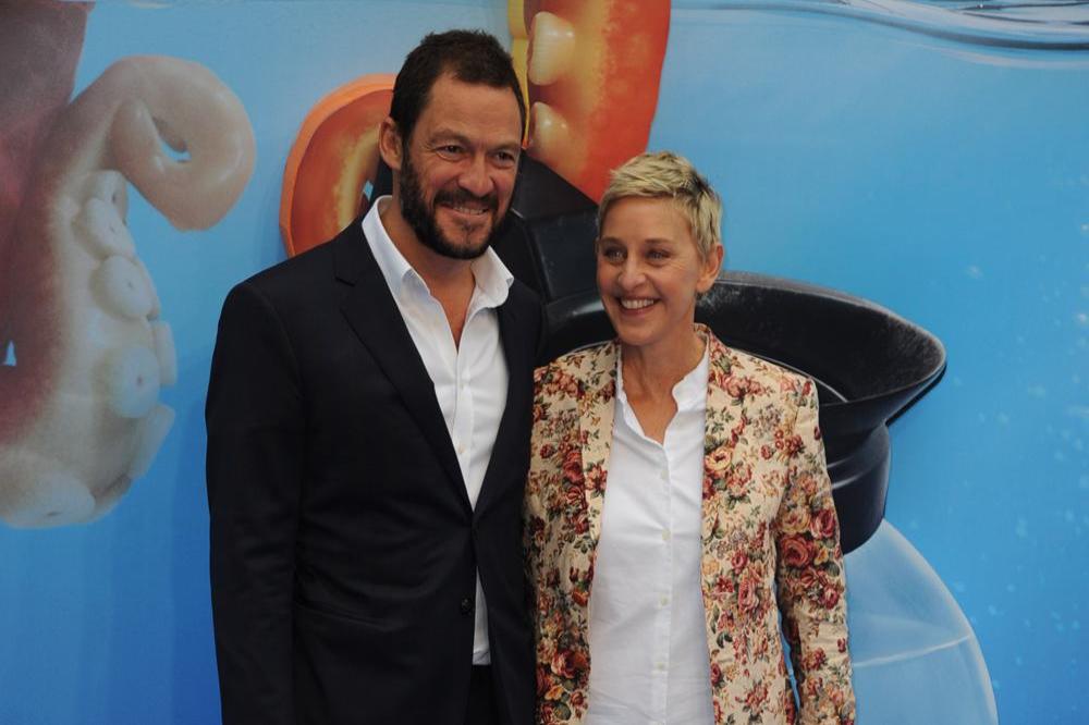 Dominic West and Ellen DeGeneres at the UK Finding Dory premeiere 