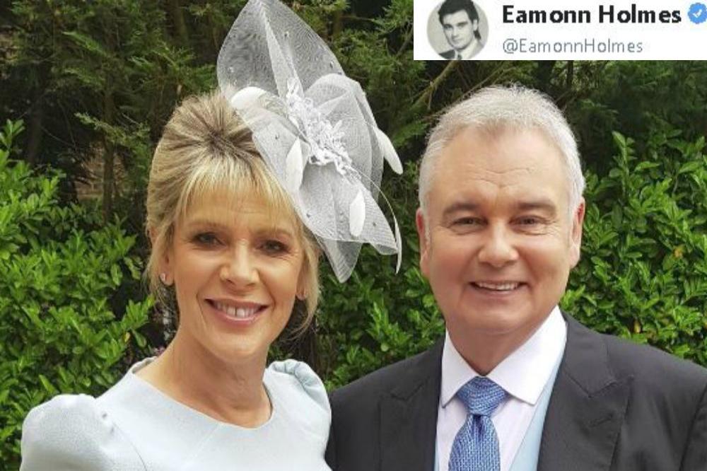 Eamonn Holmes and Ruth Langsford before the investiture ceremony (c) Twitter/ Eamonn Holmes