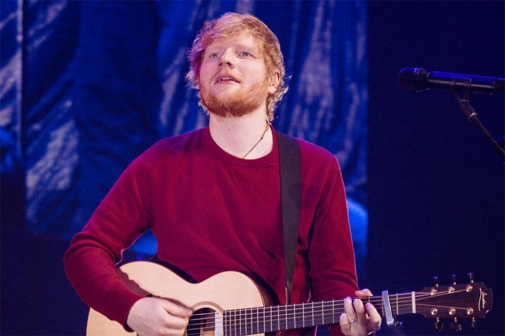 Ed Sheeran performing at Music 4 Mental Health