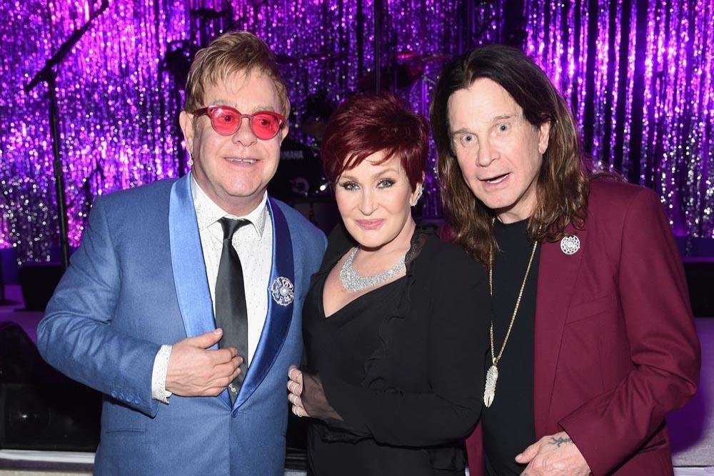 Elton John, Sharon Osbourne and Ozzy Osbourne
