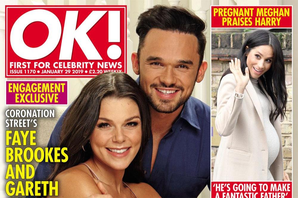 Faye Brookes and Gareth Gates on OK! cover