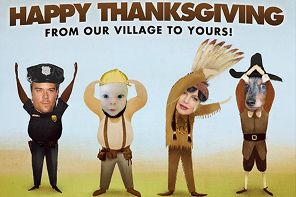 Fergie's family Thanksgiving card