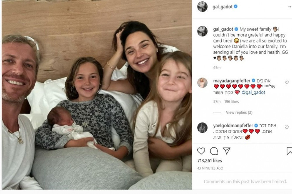 Gal Gadot's new baby (c) Instagram